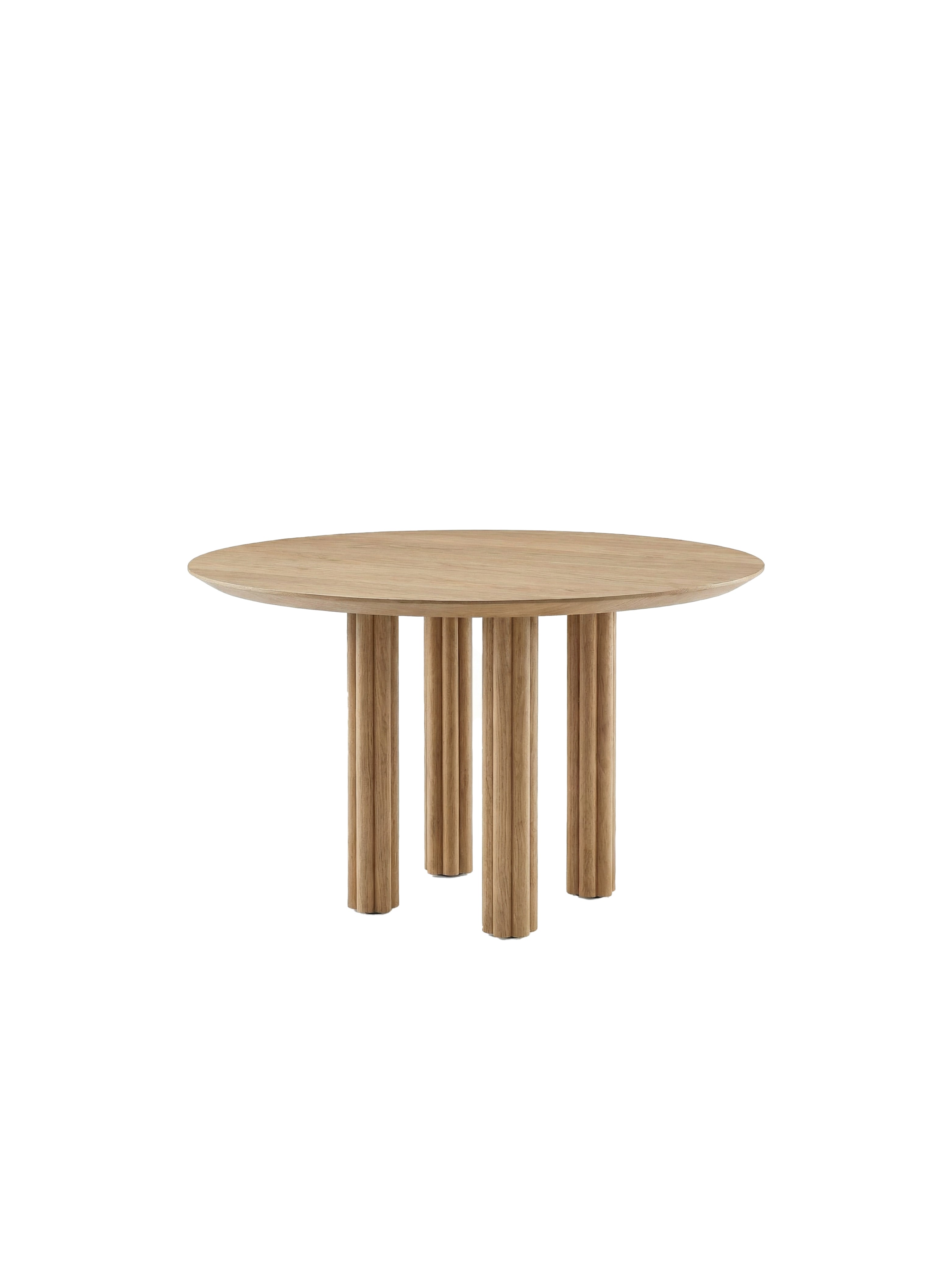 Komo - Yuvarlak Meşe Yemek Masası