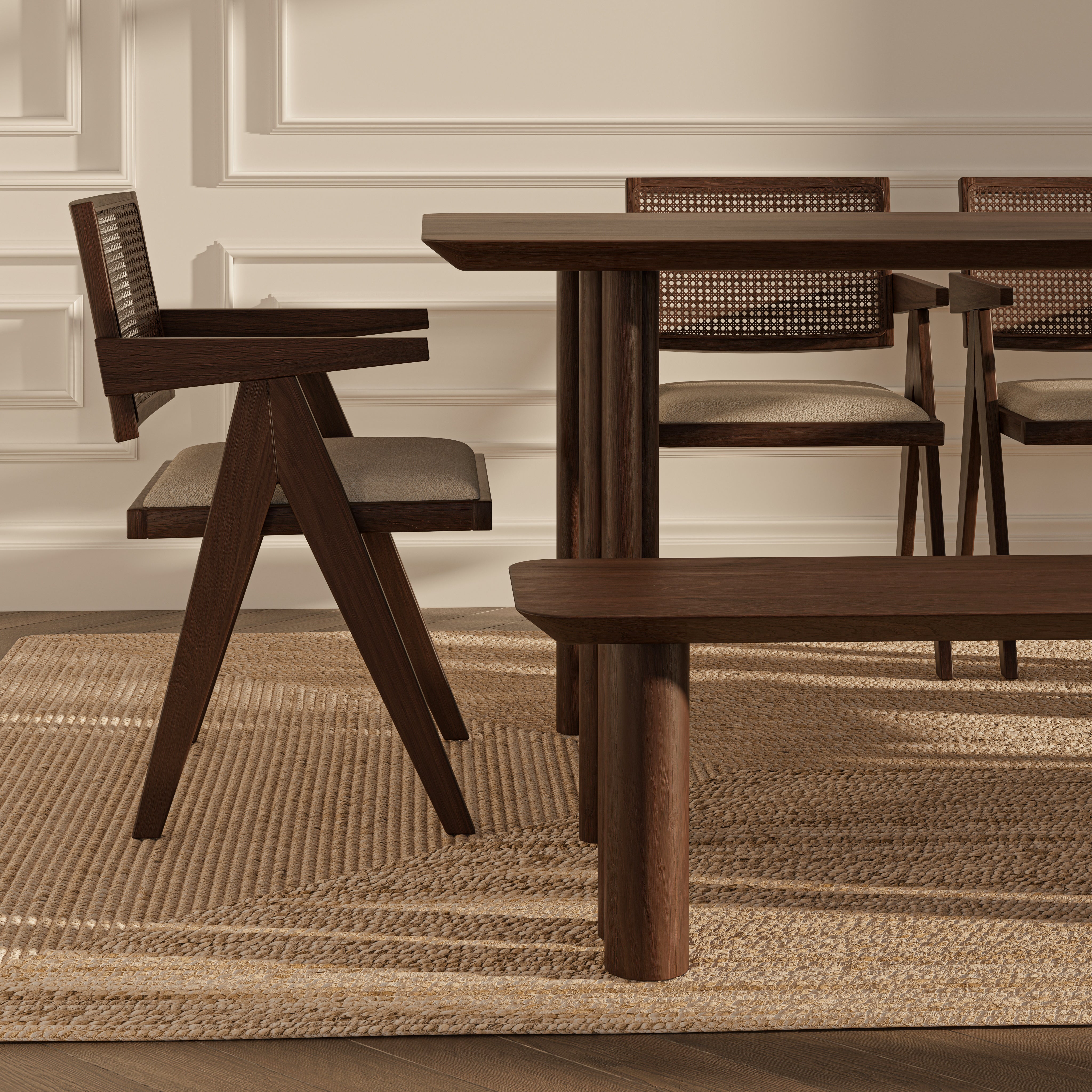 Komo-Solid Walnut Dining Table